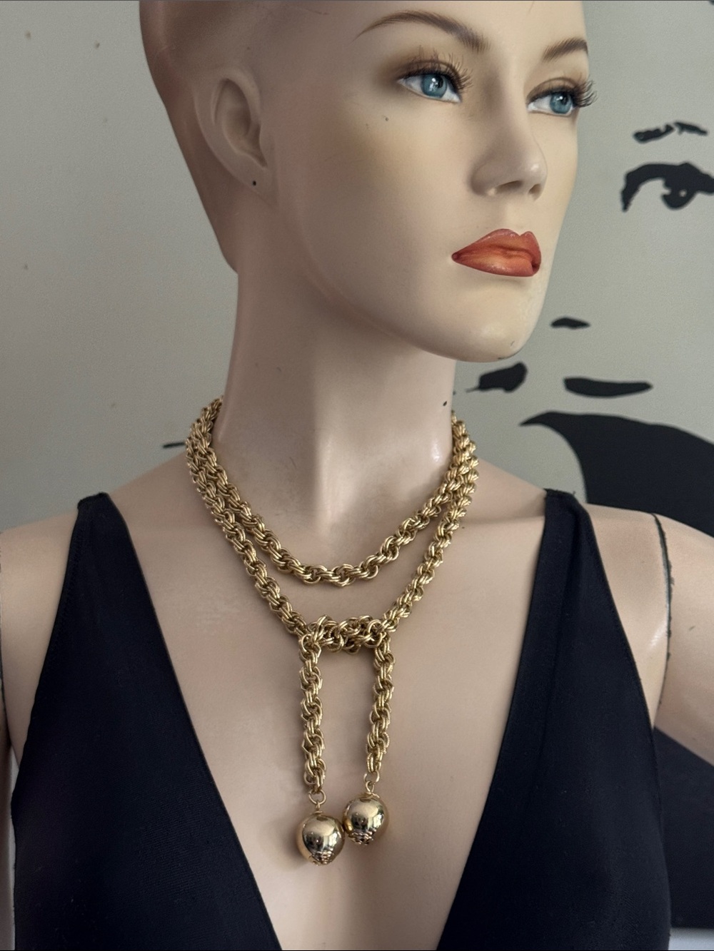 Vintage Lariat Gold Rope Necklace - Picture 7 of 16